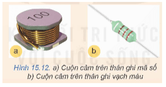 Đọc giá trị hệ số điện cảm của các cuộn cảm có trong Hình 15.12 sau đây